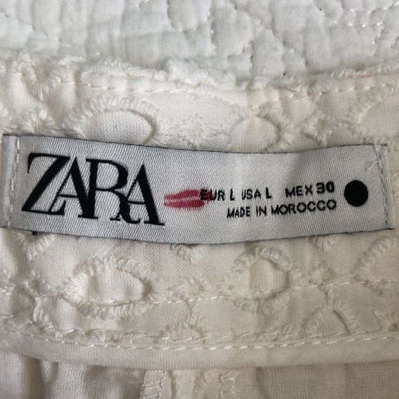Zara Women's White Lace Shorts   Size L - Picture 4 of 8
